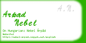 arpad nebel business card