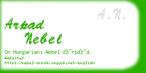 arpad nebel business card